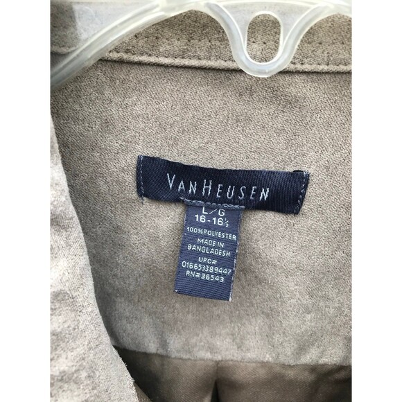 VAN HEUSEN BUTTON DOWN SHIRT MENS SIZE LARGE - Picture 5 of 7